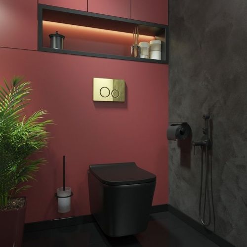 Клавиша смыва механическая Iddis Unisteel UNS01GGi77 цвет золото - фото 2