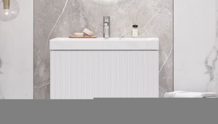 Тумба под раковину Velvex COMPO tp.COM.9696.70.1Y белый глянец 70х40 подвесная цвет белый