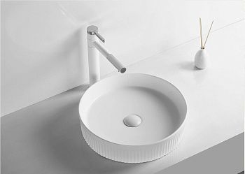 Раковина из сантехнического фарфора Cerutti SPA CR8010 40х40 накладная цвет белый без отверстий под смеситель