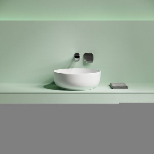 Раковина из сантехнического фарфора Ceramica Nova TAYCAN CN12003 40х40 накладная цвет белый без отверстий под смеситель - фото 5