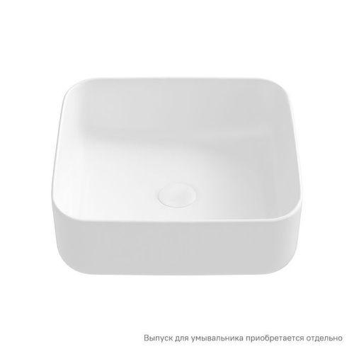 Раковина из сантехнического фарфора Iddis Bridge BRIWM04i27 40х40 накладная цвет белый без отверстий под смеситель - фото 2