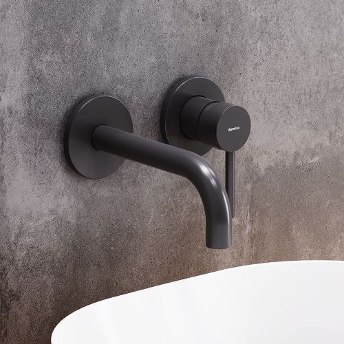 Смеситель для раковины Damixa Scandinavian Pure 360260300 встраиваемый в стену черный - фото 4