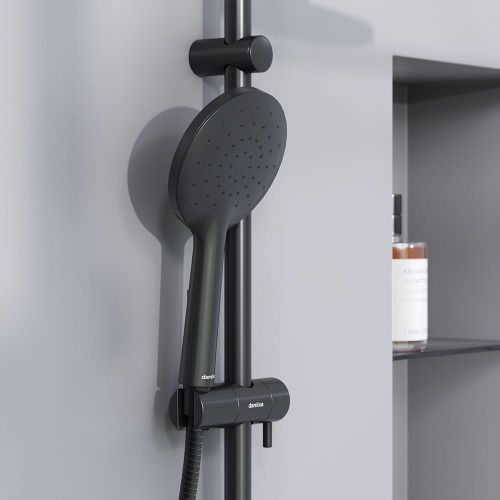 Душевая стойка Damixa Jupiter 977770300 настенная цвет черный - фото 4
