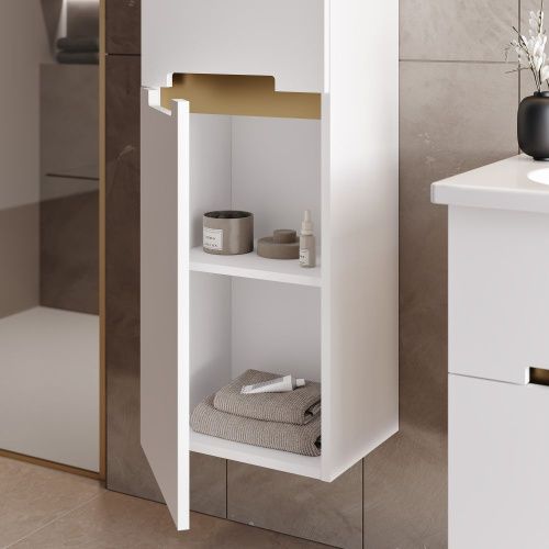 Шкаф-пенал Orka Lodi 3007784 40х140 подвесной цвет белый - фото 4