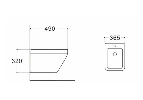 Биде подвесное Aquatek ЛИРА AQ1055-00 цвет белый - фото 2