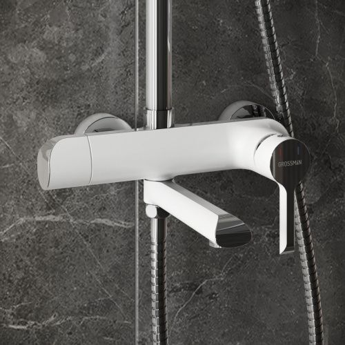 Душевая стойка Grossman Alba 500.K35.06.100/000 настенная цвет белый - фото 5