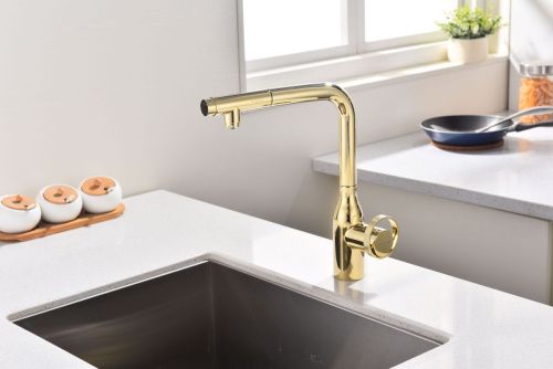 Смеситель для кухни Paulmark URBAN Ur213104-G на мойку золото - фото 2