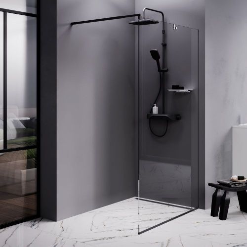 Душевая перегородка Am.Pm Func W84WI-110-F1-BTE 110х200 стекло прозрачное профиль черный