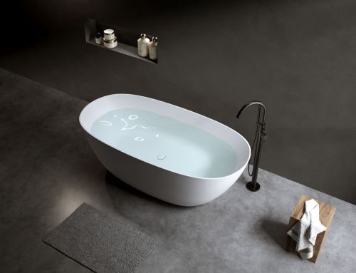 Ванна из искусственного камня Timo SATU SATU1750 175х80 отдельностоящая овальная - фото 4