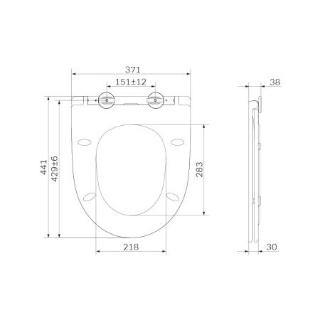 Крышка сиденье Am.Pm Awe C117853WH