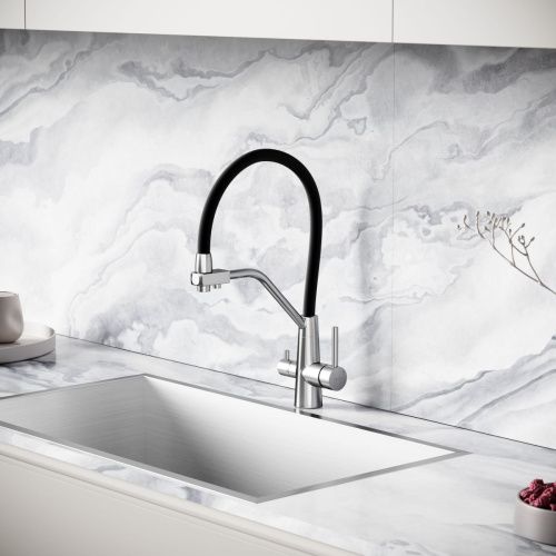 Смеситель для кухни Sancos Nolia SC12003SS на мойку черный/нержавеющая сталь - фото 5