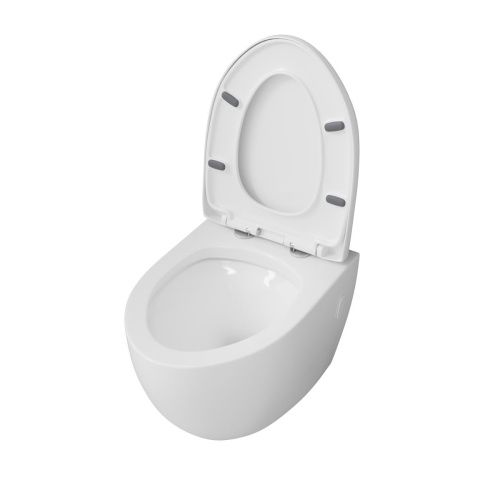 Унитаз подвесной Grossman Санфаянс GR-4451S белый с сиденьем микролифт безободковый каскадный смыв - фото 4