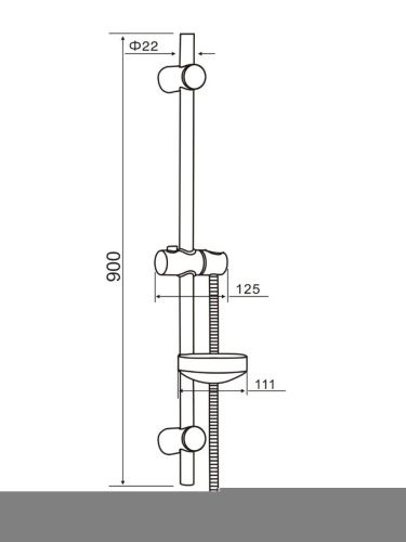 Душевая штанга Orange ORANGE OS9 цвет хром - фото 3