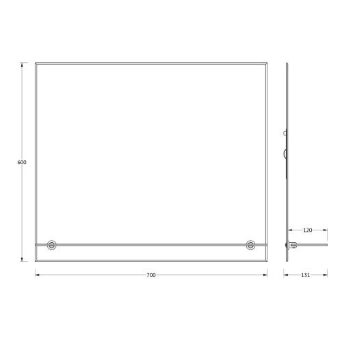 Зеркало Evoform Attractive BY 0515 70х60 подвесное - фото 2