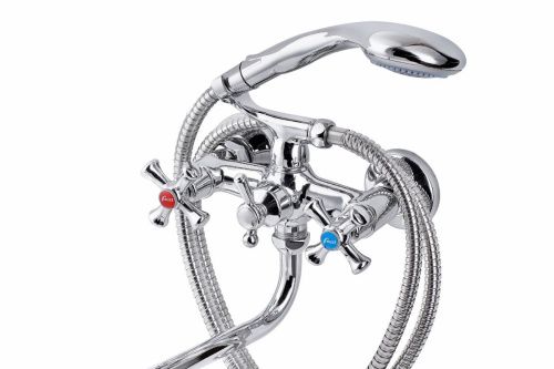 Смеситель для ванны и душа FAUZT FZs-317-07 настенный хром - фото 2