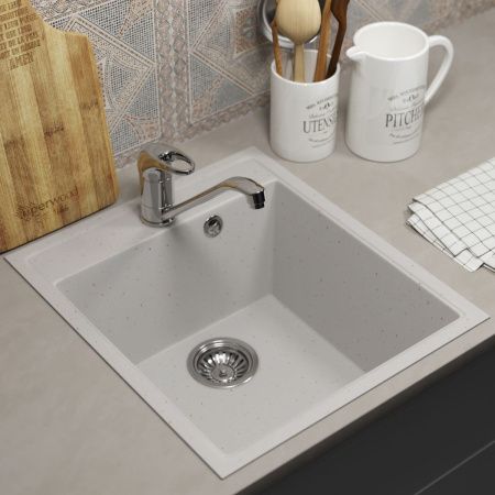 Кухонная мойка Uperwood ECON UPD-404 4910201223 45х50 цвет белый поверхность матовая
