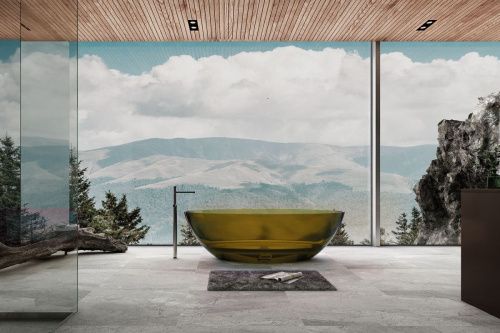 Ванна из полиэфирной смолы Abber Kristall AT9702Vesuvian 180х85 отдельностоящая овальная - фото 2