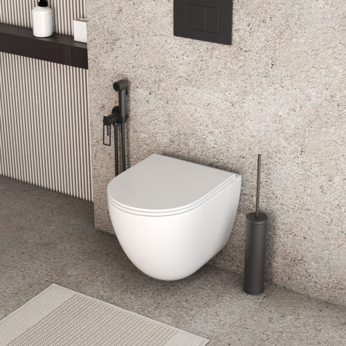 Унитаз подвесной Grossman Торнадо GR-4455SQC белый с сиденьем микролифт безободковый смыв торнадо - фото 2