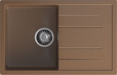 Кухонная мойка Granfest Quadro Q-780L терракот 75х50 цвет коричневый поверхность матовая