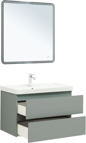 Тумба под раковину Aquanet Вега 2.0 00337961 80х50 подвесная цвет серый - фото 4