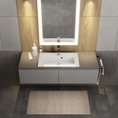 Раковина керамическая Uperwood Aurora RAurora60wg 60х40 полувстраиваемая цвет белый - фото 4