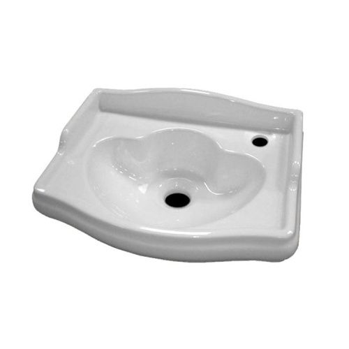 Раковина из сантехнического фарфора Kerasan Retro 103301*1 dx 40х30 подвесная цвет белый 1 отверстие под смеситель