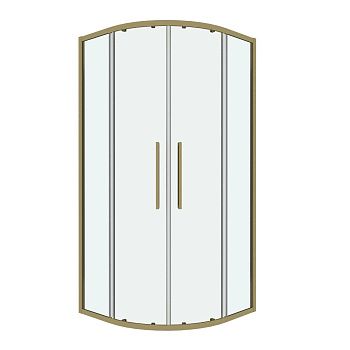 Душевой уголок Grossman Cosmo 301.K33.02.1010.32.00 100х100 стекло прозрачное профиль золото без поддона