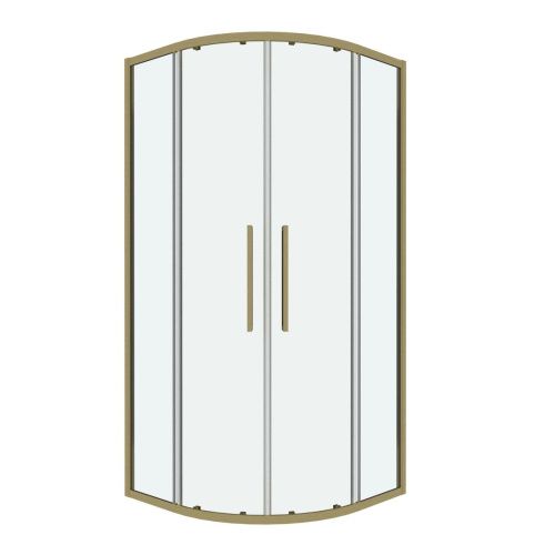 Душевой уголок Grossman Cosmo 301.K33.02.1010.32.00 100х100 стекло прозрачное профиль золото без поддона