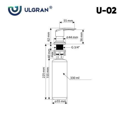 Дозатор Ulgran  Classic U-02-345 - фото 2