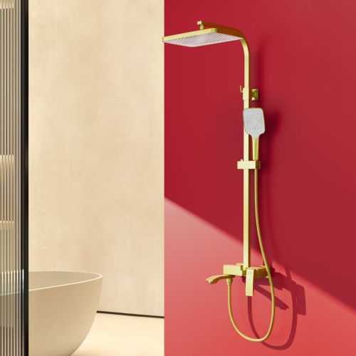 Душевая стойка Raglo R01 R01.24.03 настенная цвет золото - фото 3