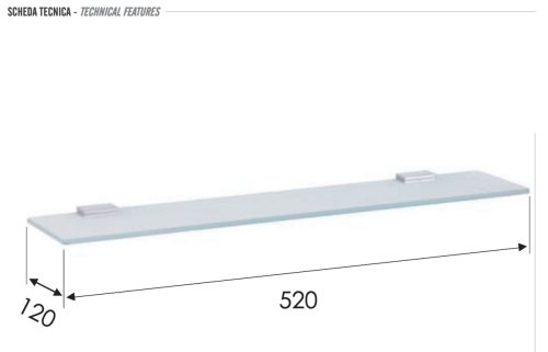Полка в ванную комнату Remer Flat FT20CR - фото 2