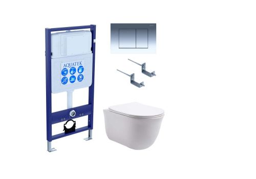 Сет унитаз + инсталляция Aquatek SET AQUATEK КЛАССИК-010 4в1