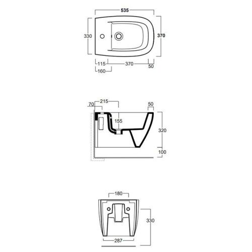 Биде подвесное Simas Juniper JU19bi цвет белый - фото 2