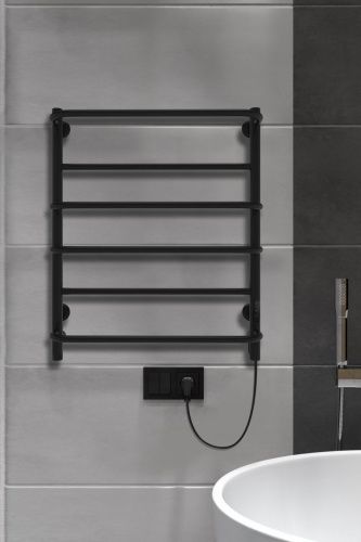 Полотенцесушитель электрический Indigo Europe Lux LELLE60-50BRRt 55х60 черный - фото 2
