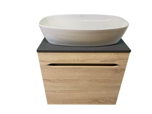 Тумба с раковиной Sintesi STL.W7017_SIN-LVB-APP-405 60х60 подвесная цвет бежевый - фото 4