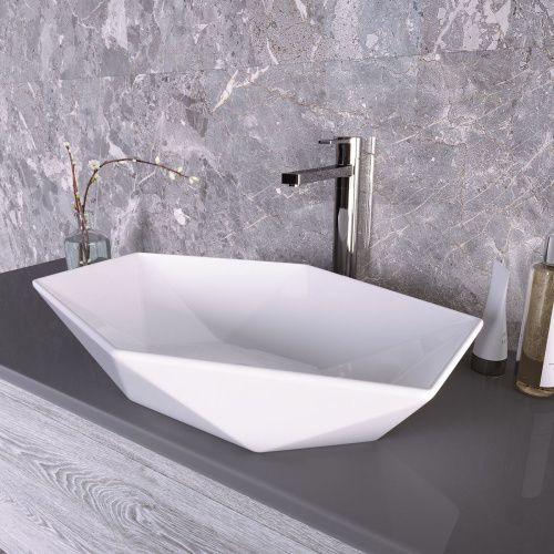 Раковина из сантехнического фаянса Grossman GR-3030 60х40 накладная цвет белый без отверстий под смеситель - фото 3