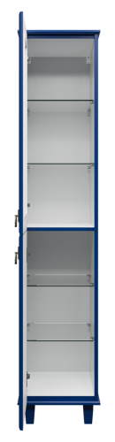 Шкаф-пенал Misty Версаль П-Вер05035-111ВСЛ 40х180 напольный цвет синий - фото 3