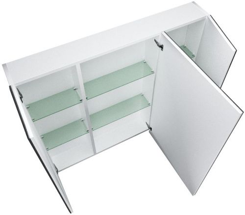 Зеркало-шкаф 1MarKa Соната У29558 90х80 подвесной цвет белый - фото 2