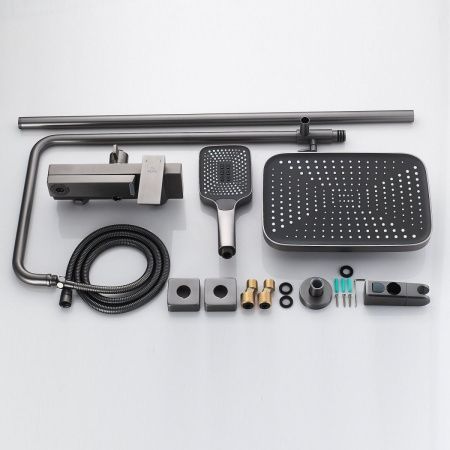 Душевая стойка Rose R1836T настенная цвет серый