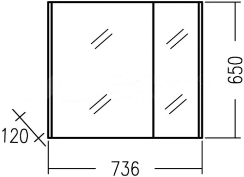 Зеркало-шкаф СанТа Сатурн 700380 30х60 подвесной цвет коричневый - фото 4