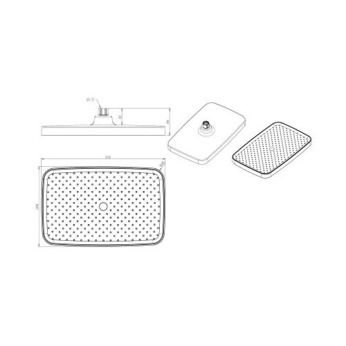 Верхний душ Savol SK-DP01 черный/хром - фото 3