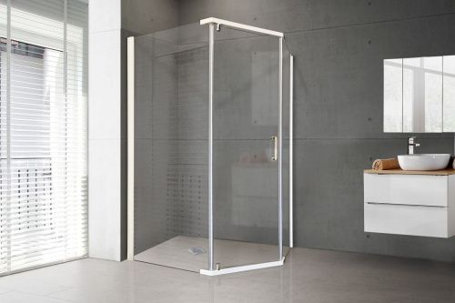 Душевой уголок Royal Bath TR RB1285TR-T 120х85 стекло прозрачное профиль белый без поддона - фото 2