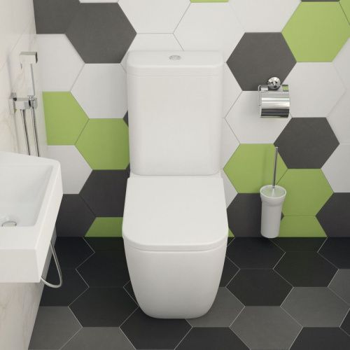 Унитаз-компакт напольный с бачком Lavinia Boho One 3302001P белый глянцевый с сиденьем микролифт каскадный смыв - фото 5