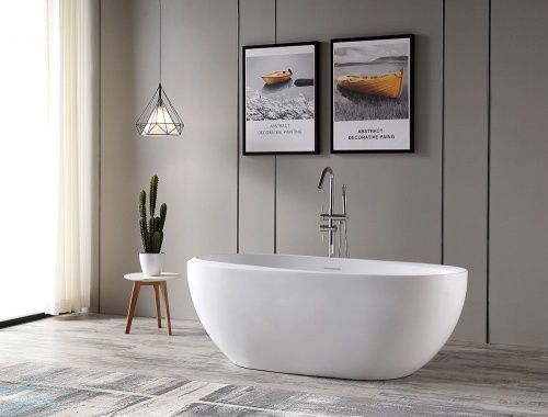 Ванна акриловая Abber AB9285 170х80 отдельностоящая овальная с каркасом - фото 2