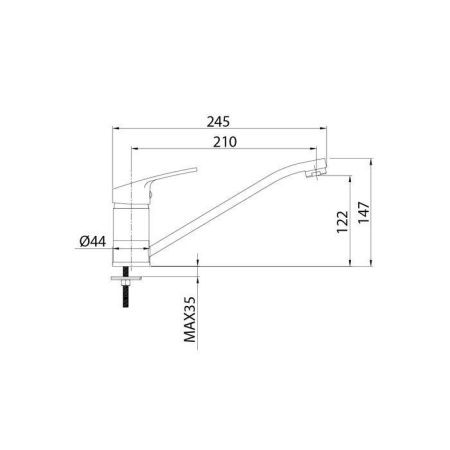 Смеситель для кухни Milardo Meal M06SB00M05 на мойку хром