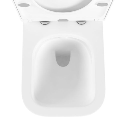 Унитаз подвесной Lavinia Boho One 3302004R белый глянцевый с сиденьем микролифт безободковый каскадный смыв - фото 4