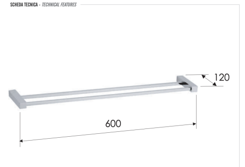 Полотенцедержатель Remer SQ SQ33CR - фото 2