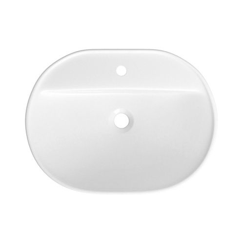 Раковина из сантехнического фарфора Wellsee Câlin 150201000 60х50 накладная цвет белый 1 отверстие под смеситель - фото 3