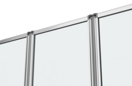 Душевая шторка на ванну Bravat Alfa BG100.5320A 100х140 стекло прозрачное профиль хром ориентация универсальная