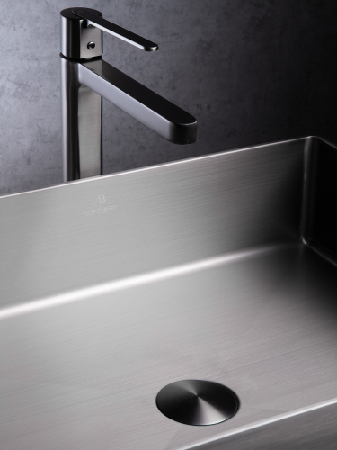 Раковина из нержавеющей стали AltroBagno Astro AltroBagnoAstro001018MtGr 50х40 накладная цвет оружейная сталь - фото 5